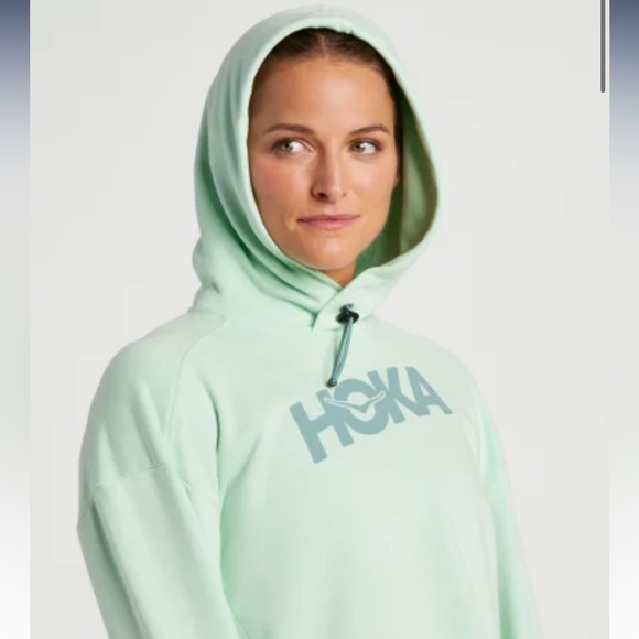 Hoka Cropped Hoodie - Mint Color - Picture 2 of 7